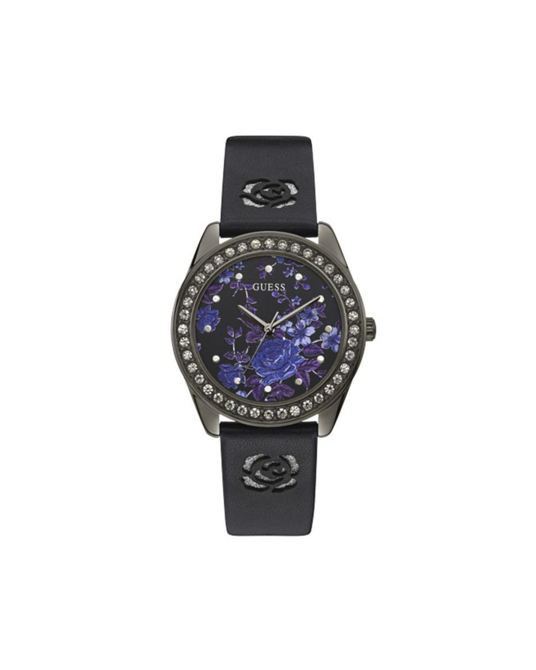 Guess Women's Black Leather Watch - One Size