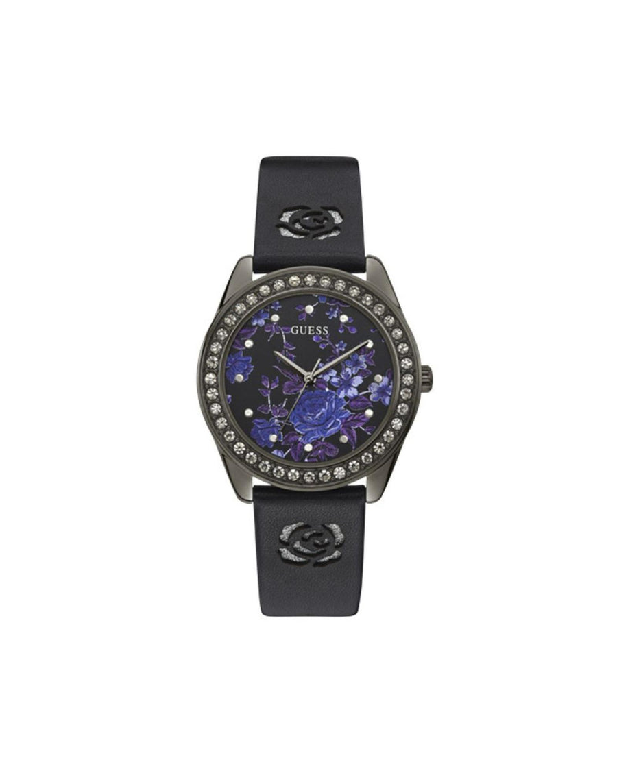 Guess Women's Black Leather Watch - One Size