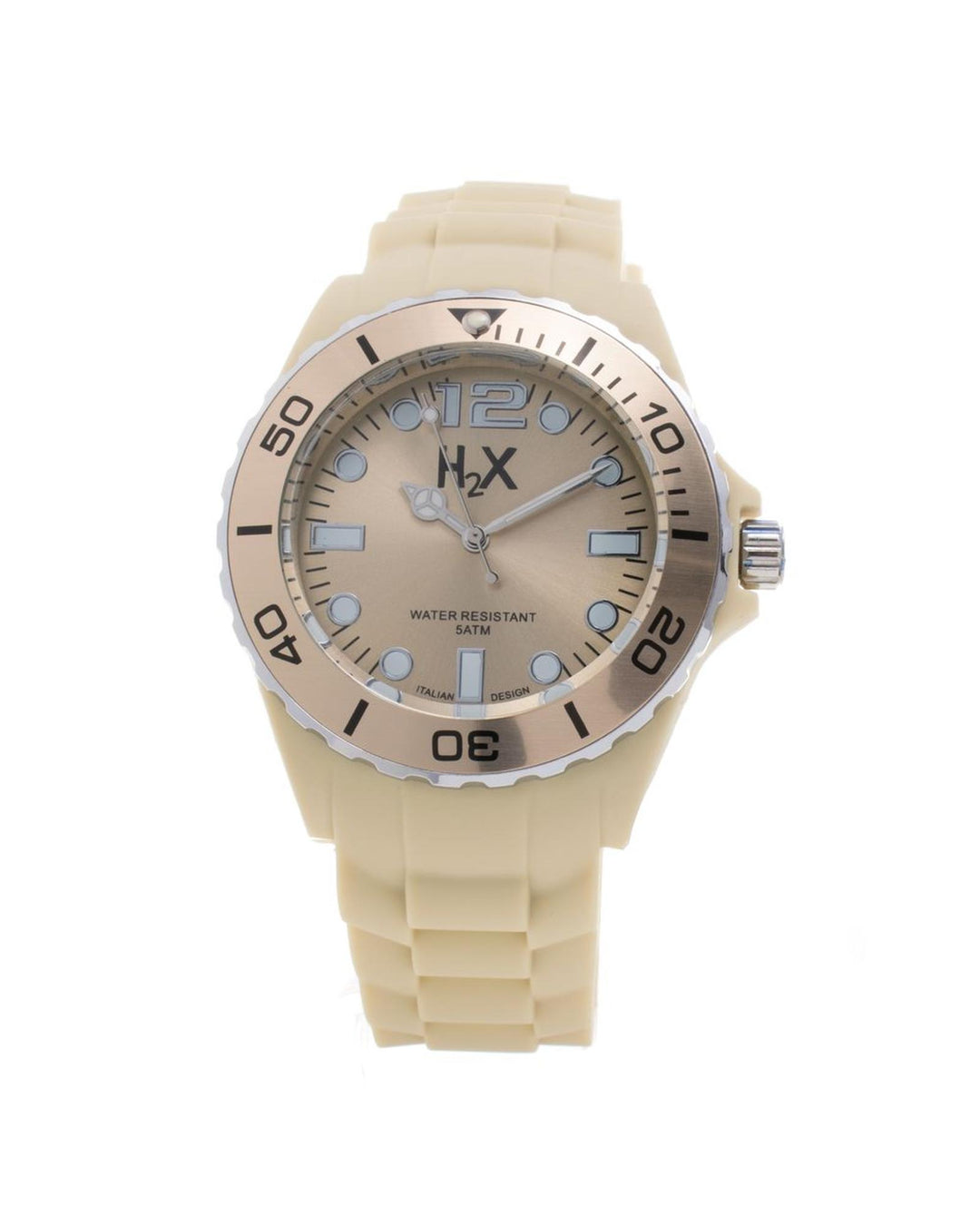 Haurex Unisex's Cream Rubber Watch - One Size