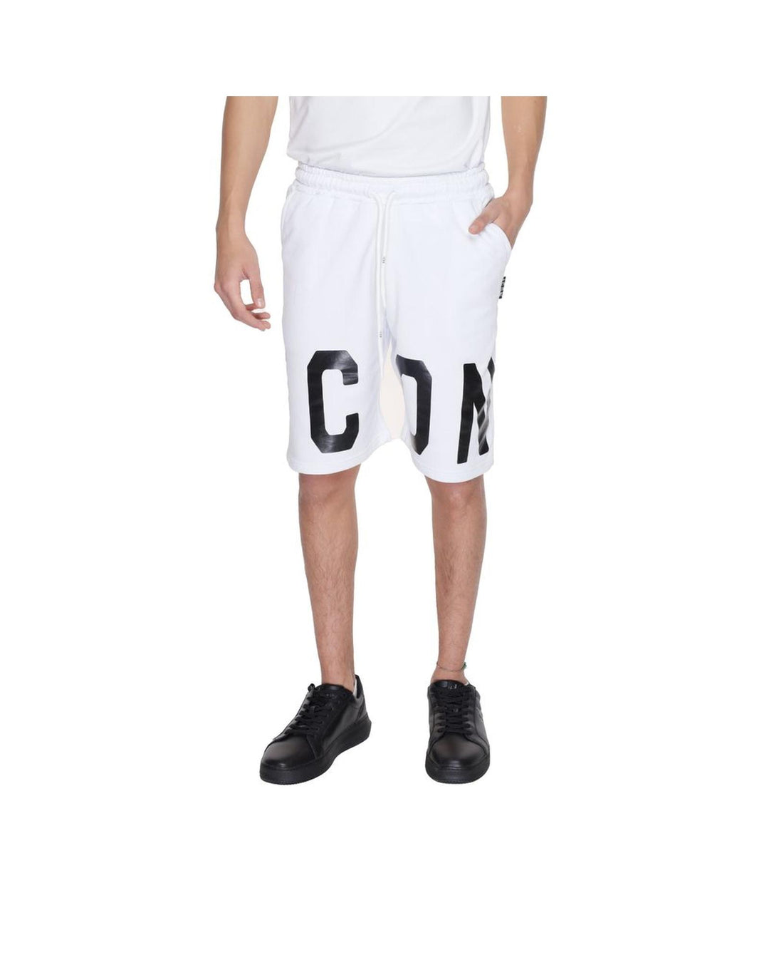 Icon Men's White Cotton Short - 44 IT