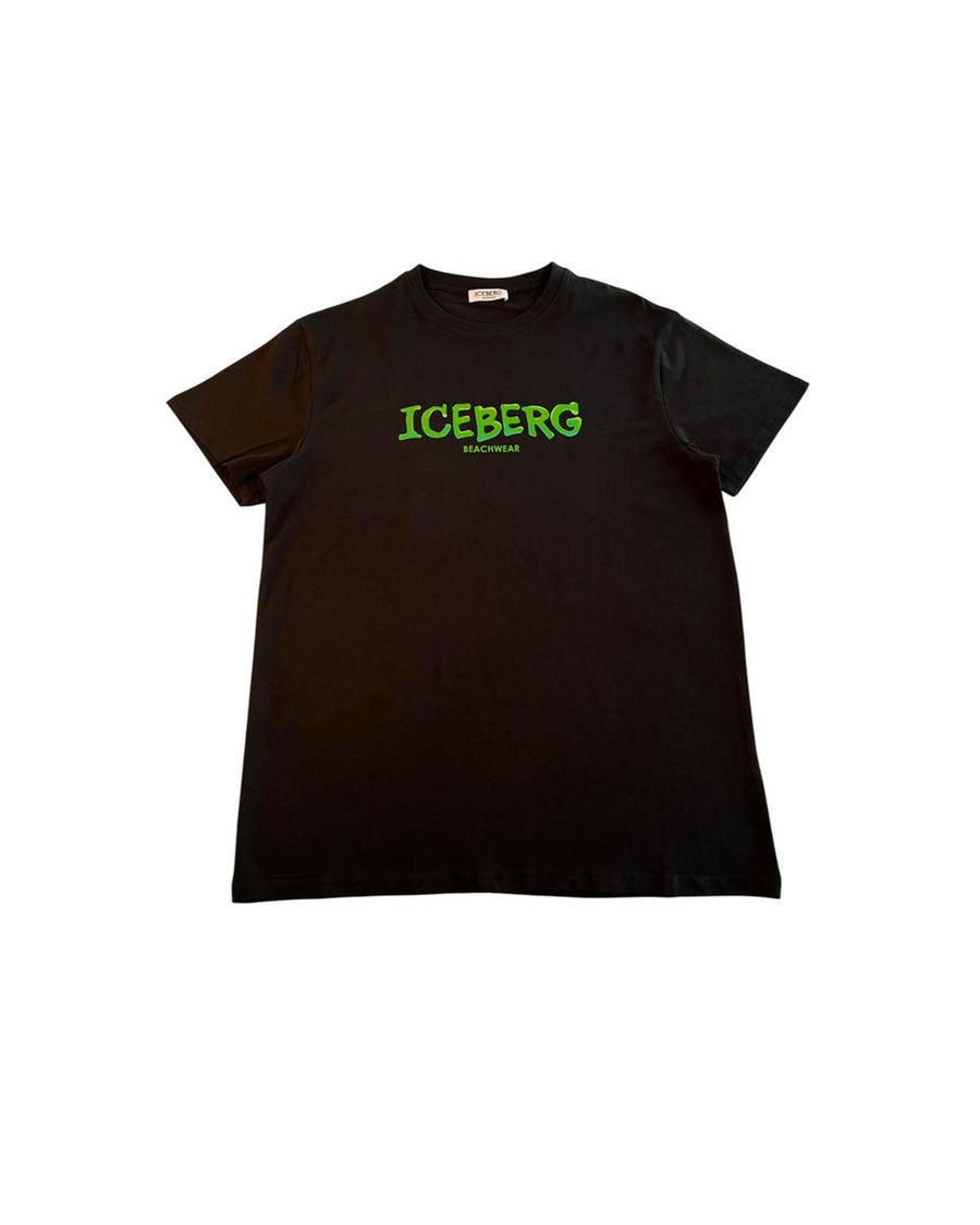 Iceberg Men's Black Cotton T-Shirt - L