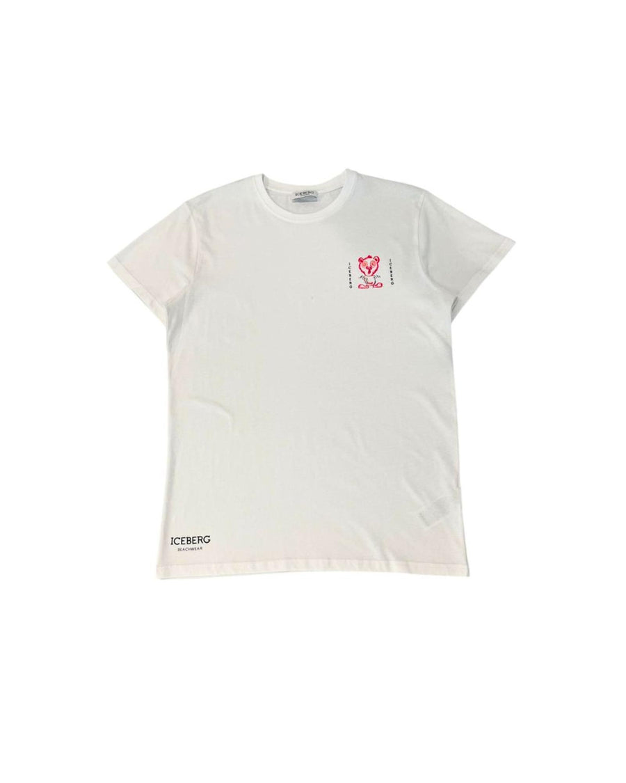 Iceberg Men's White Cotton T-Shirt - S
