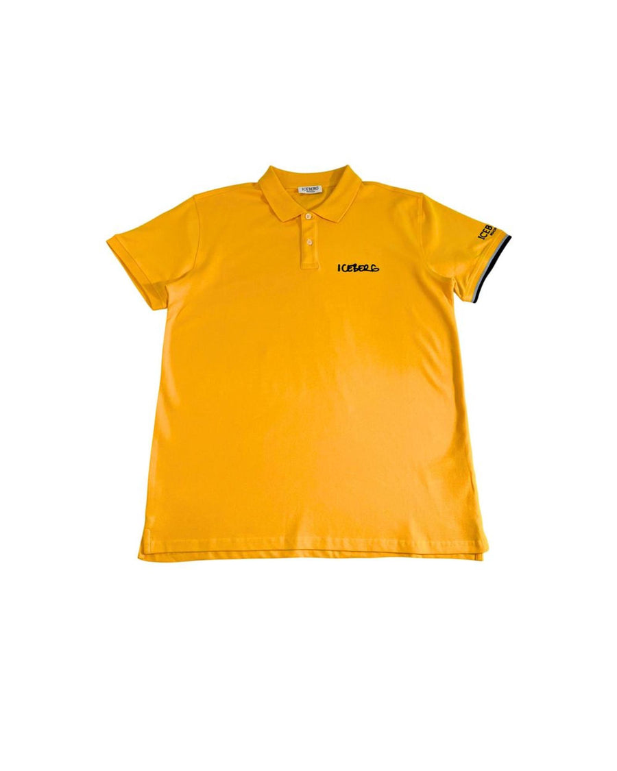 Iceberg Men's Yellow Cotton Polo Shirt - 2XL