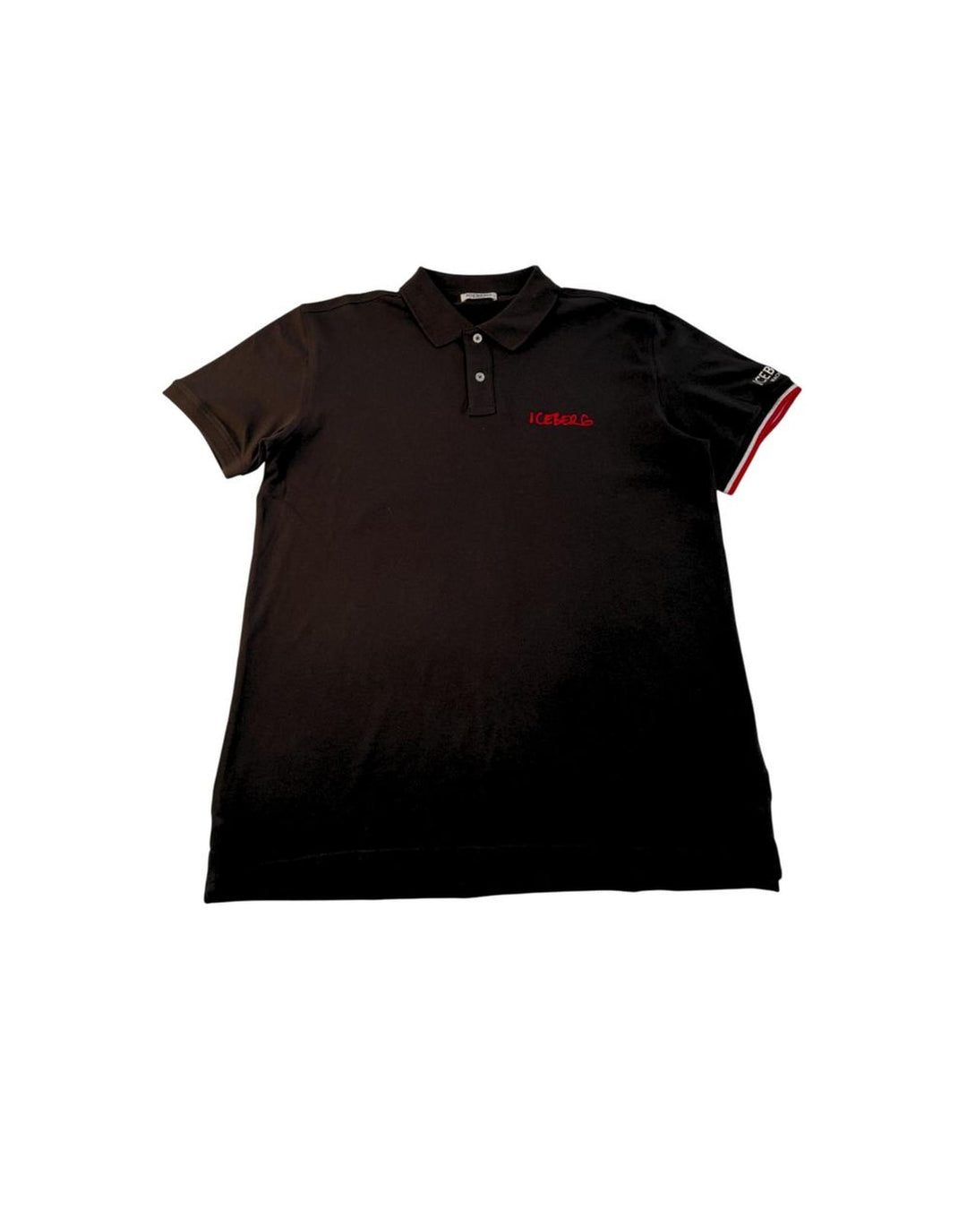 Iceberg Men's Black Cotton Polo Shirt - S