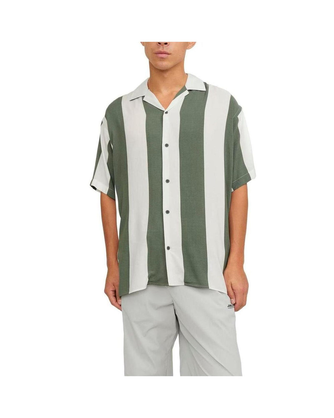 Jack Jones Men's Green Viscose Shirt - 48 IT