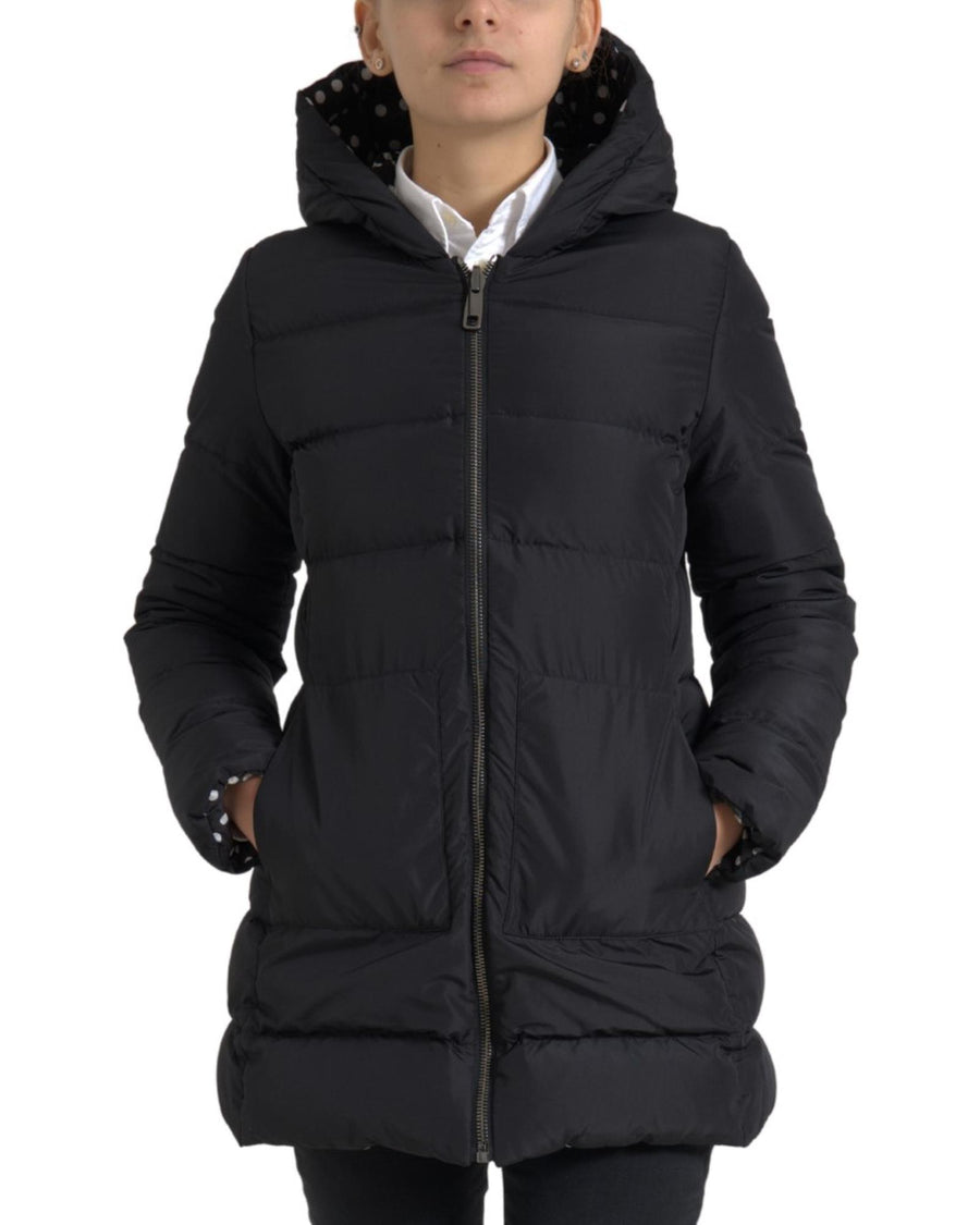 Dolce & Gabbana Women's Elegant Full Zip Black Hooded Jacket - 40 IT