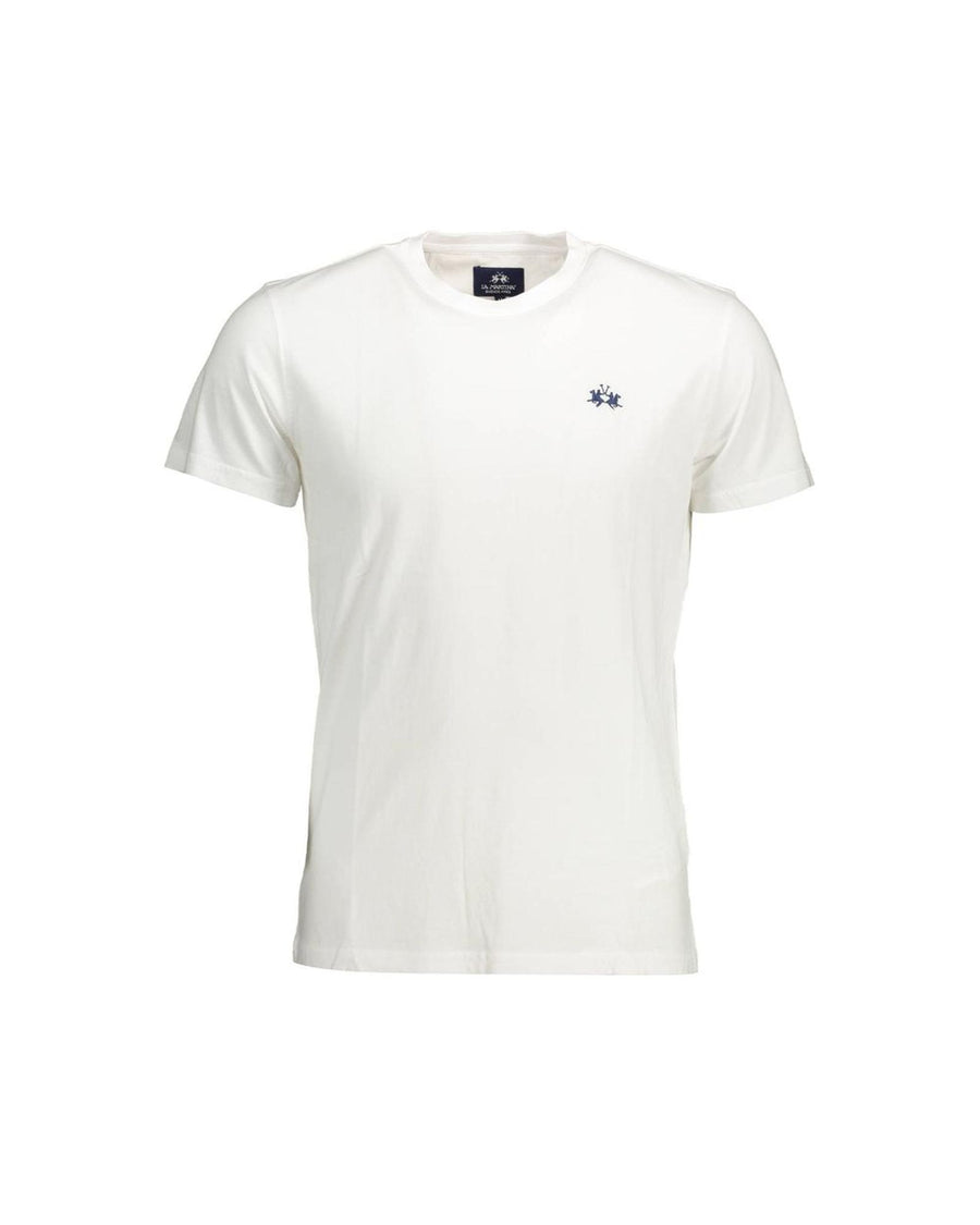La Martina Men's White Cotton T-Shirt - L