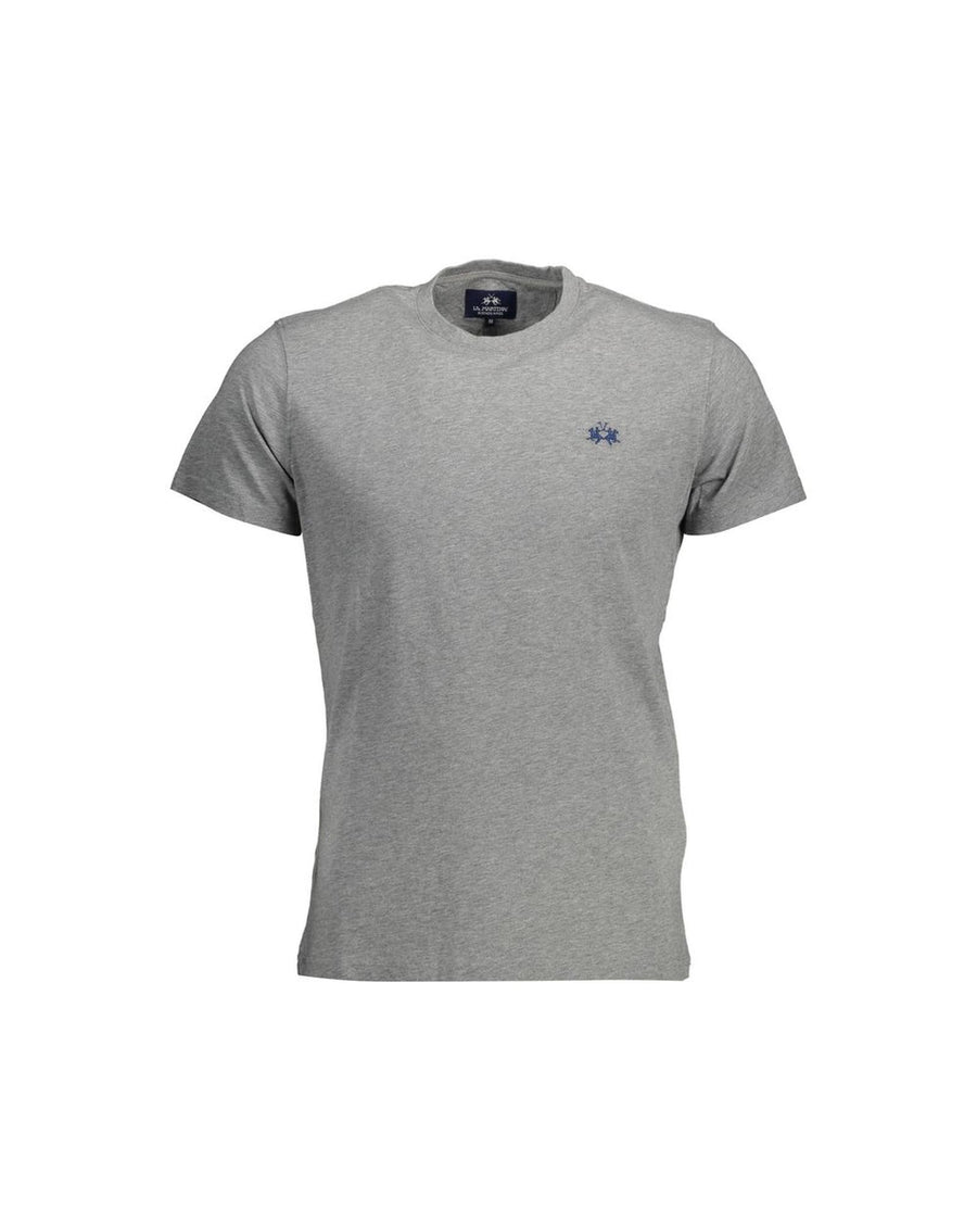 La Martina Men's Gray Cotton T-Shirt - L