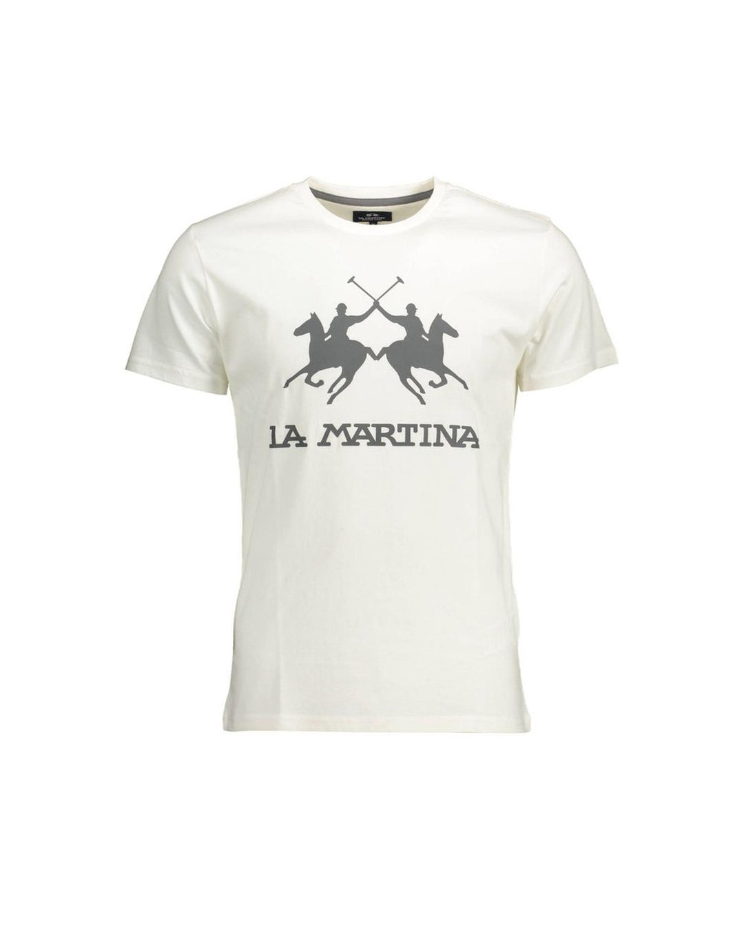La Martina Men's White Cotton T-Shirt - XL