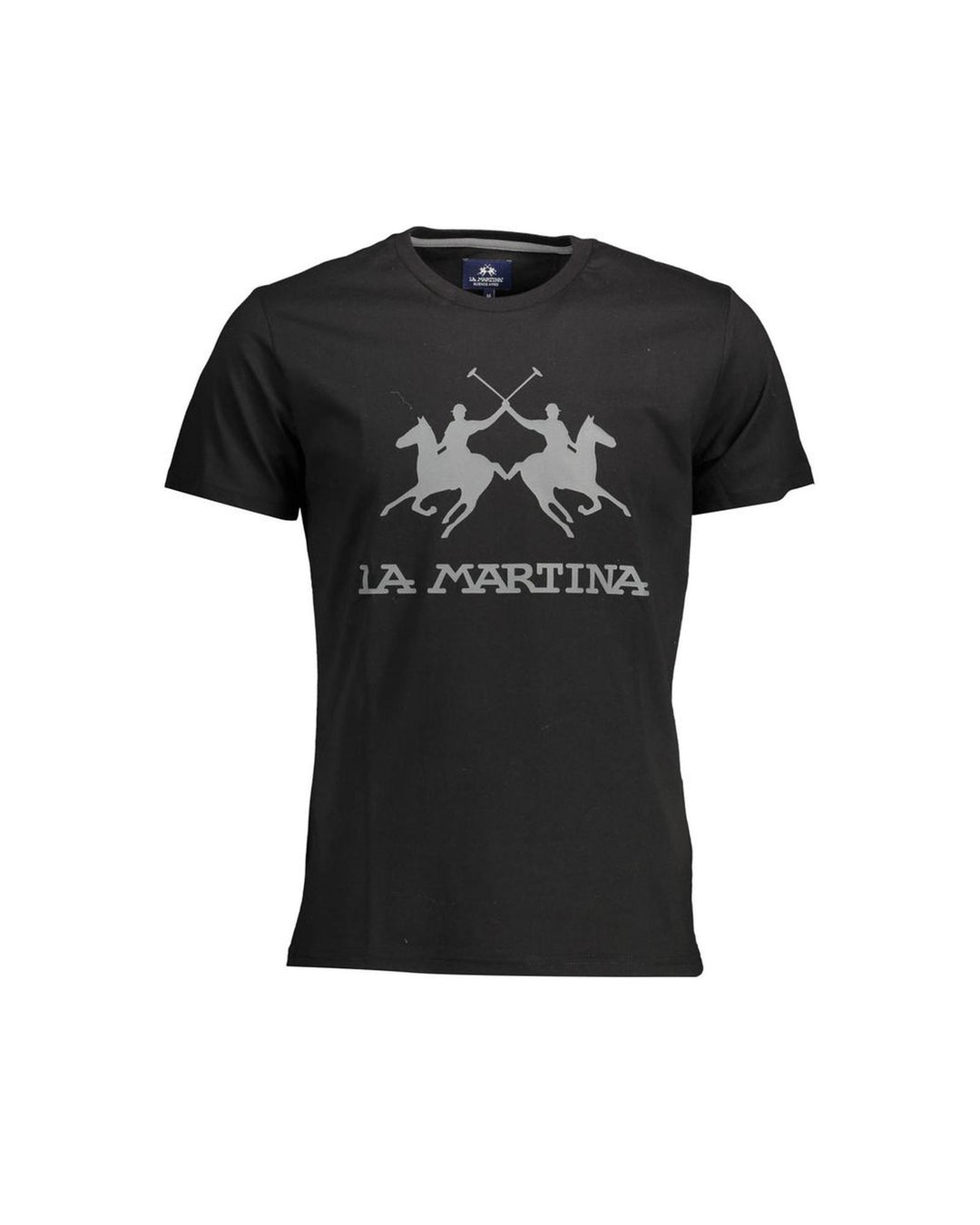 La Martina Men's Black Cotton T-Shirt - M