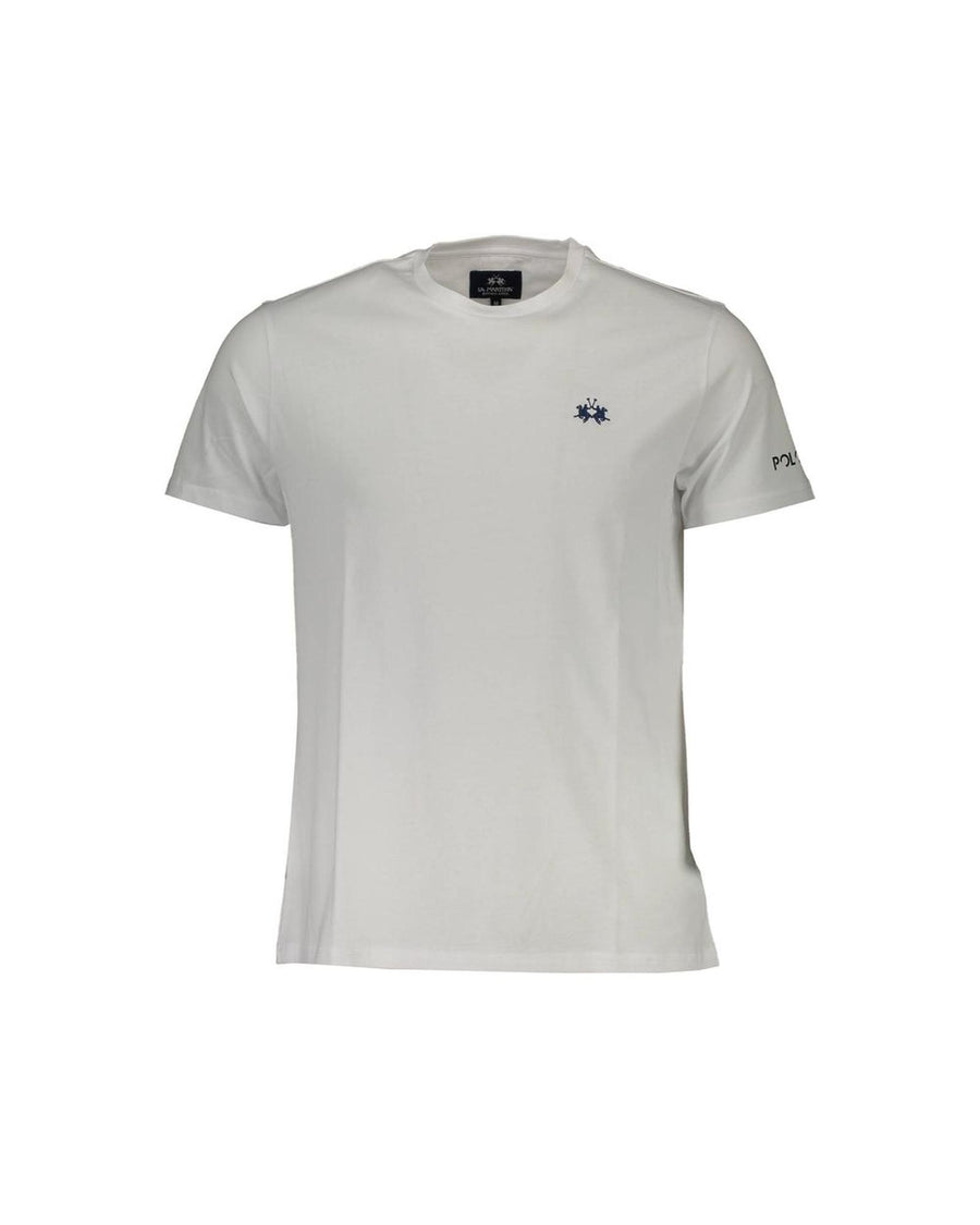 La Martina Men's Embroidered Logo White Tee for  - XL