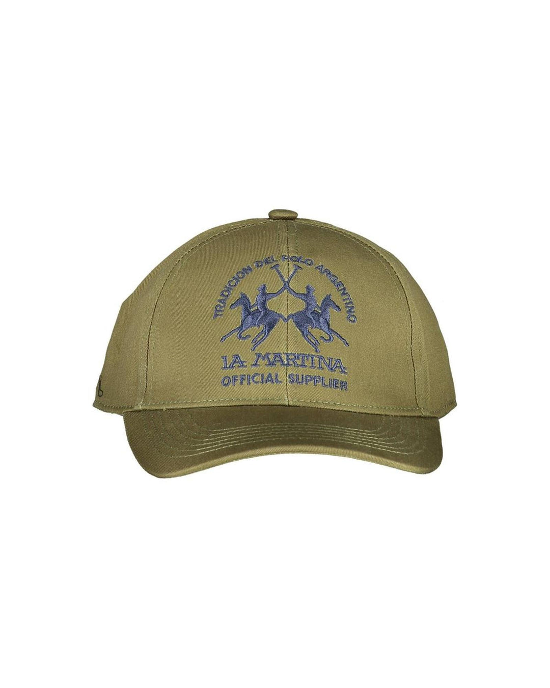 La Martina Men's Elegant Embroidered Green Cotton Visor Hat - One Size