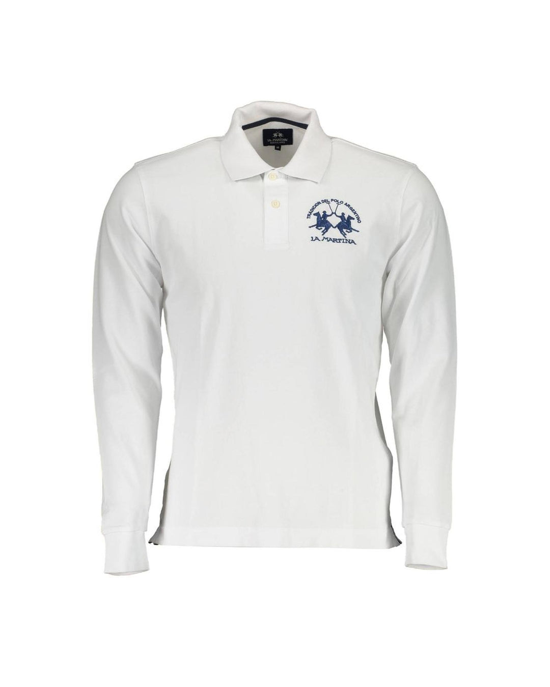 La Martina Men's White Cotton Polo Shirt - 2XL