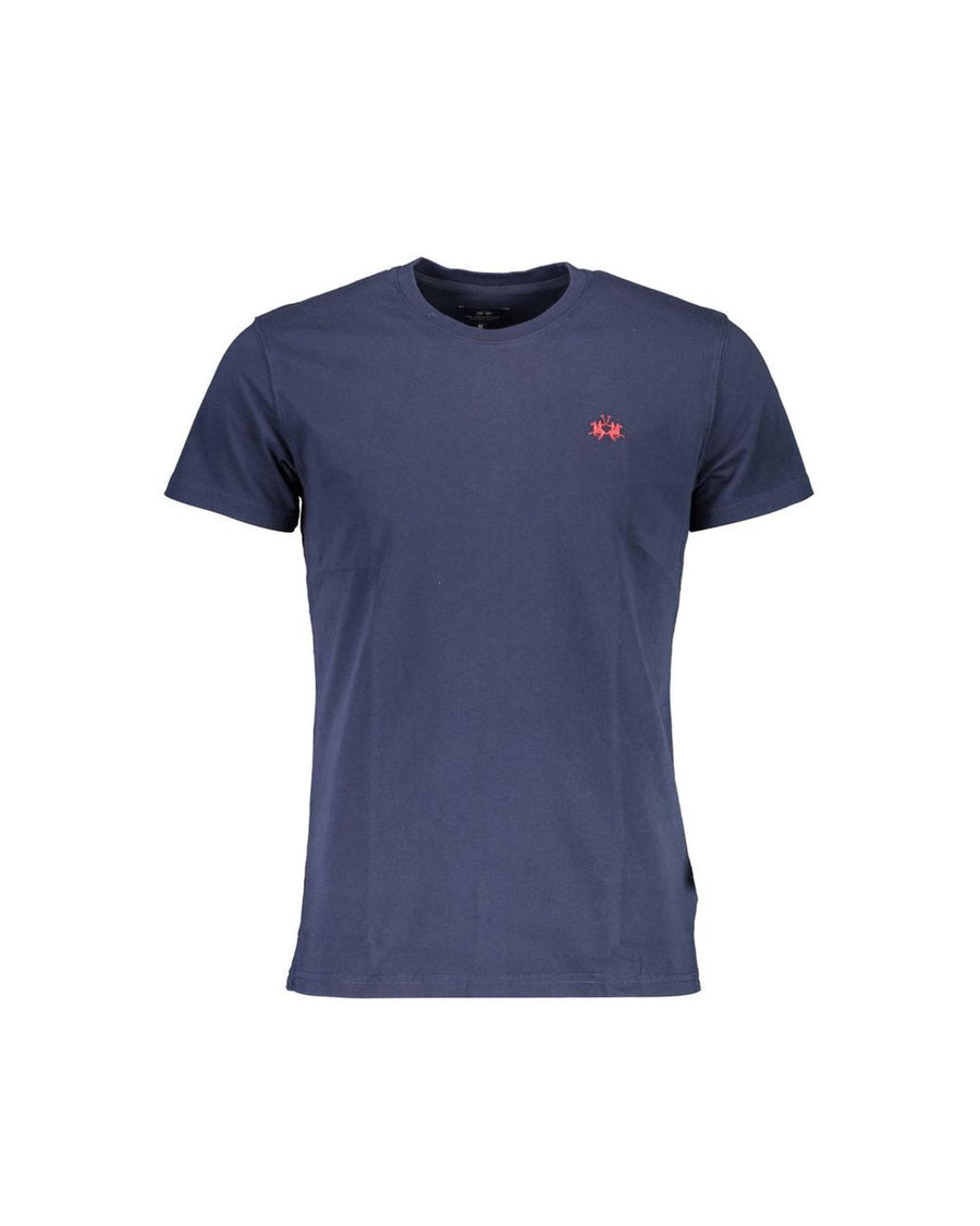 La Martina Men's Blue Cotton T-Shirt - L
