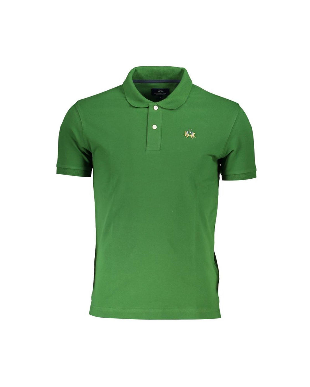 La Martina Men's Green Cotton Polo Shirt - XL