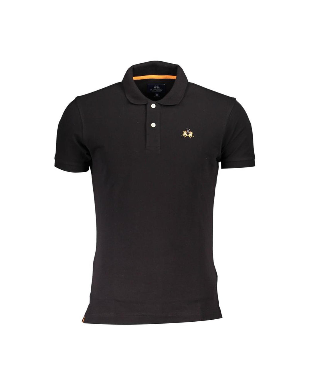 La Martina Men's Black Cotton Polo Shirt - 2XL