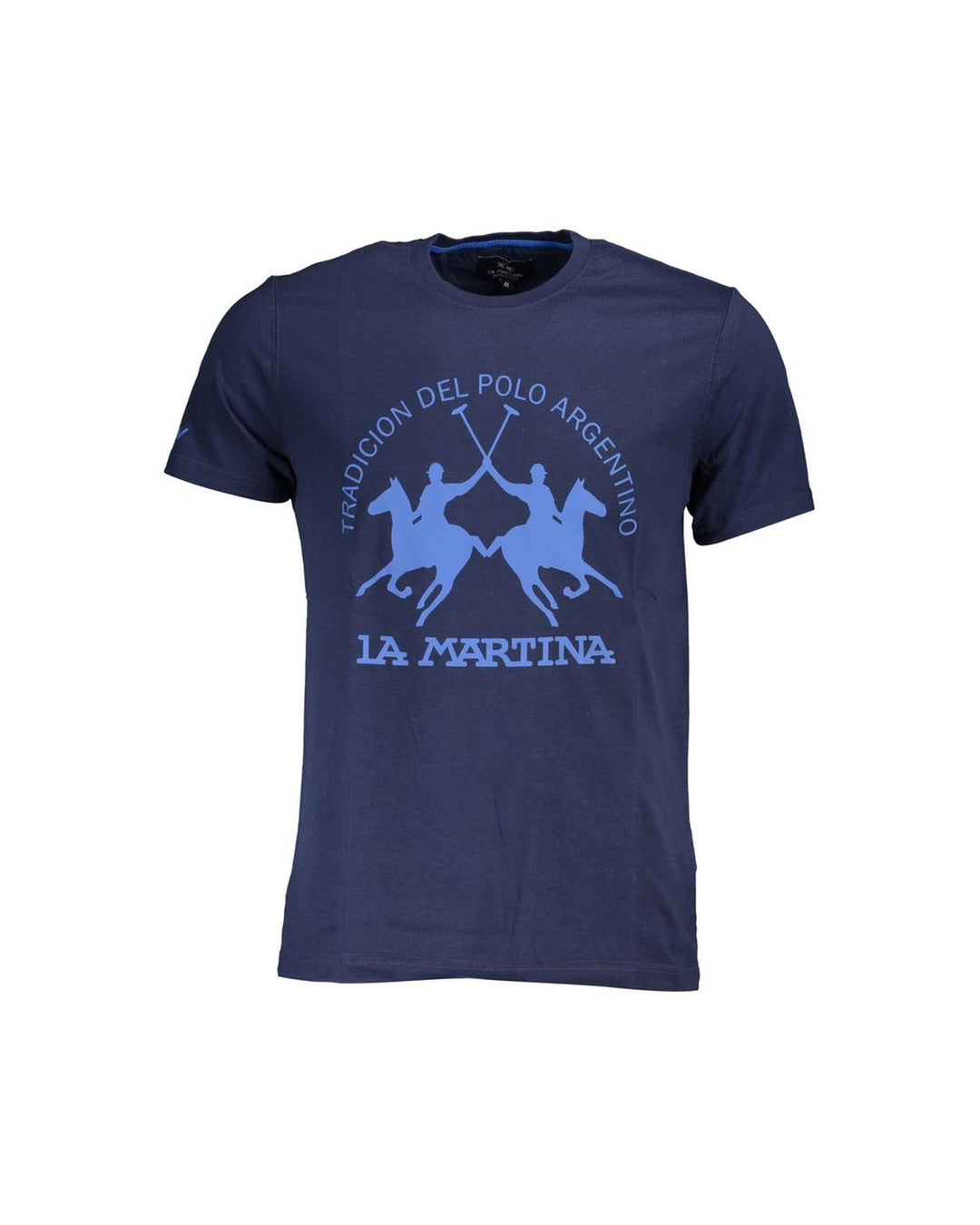 La Martina Men's Blue Cotton T-Shirt - M