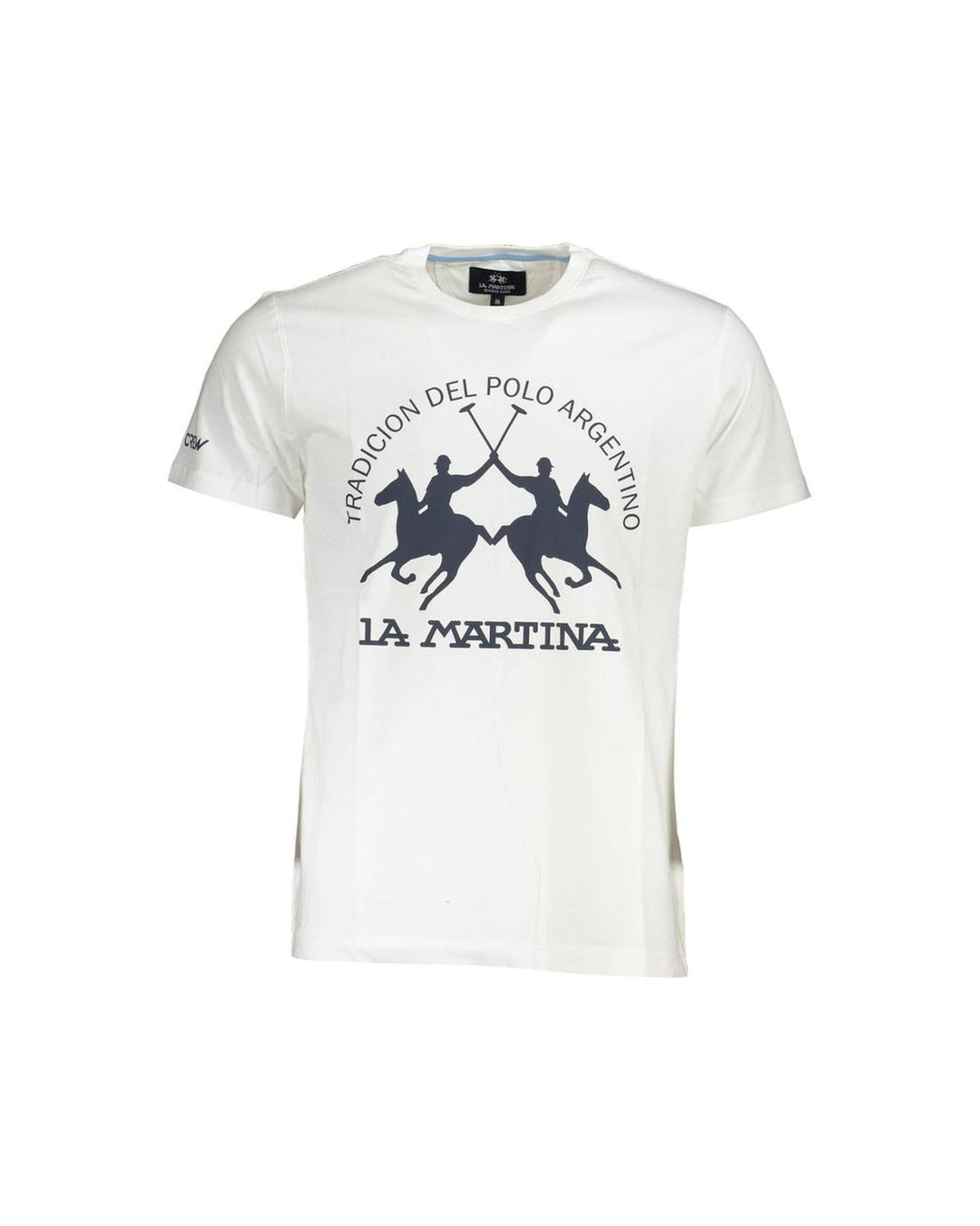 La Martina Men's White Cotton T-Shirt - L