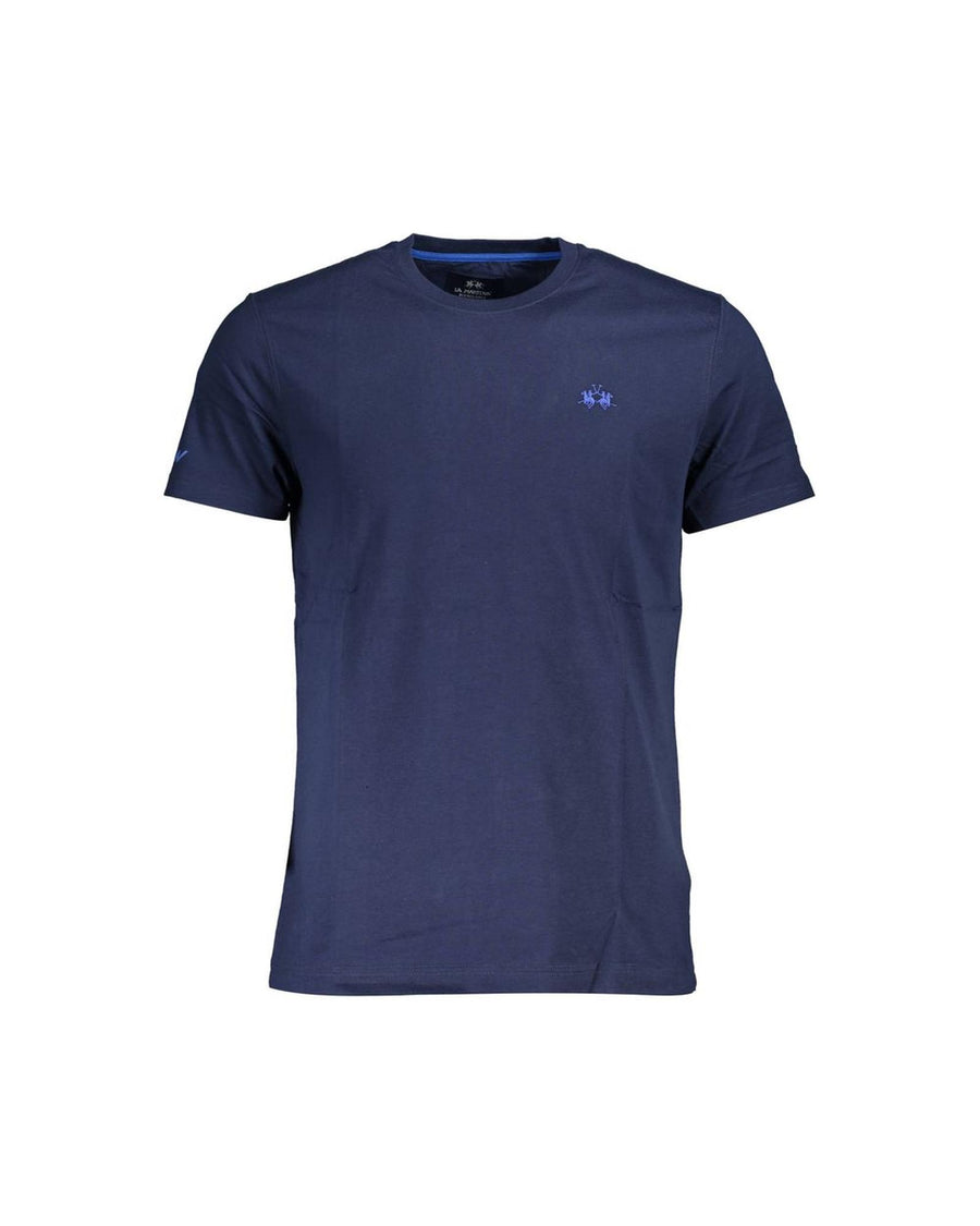 La Martina Men's Blue Cotton T-Shirt - XL