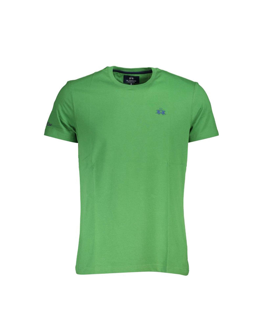 La Martina Men's Green Cotton T-Shirt - XL