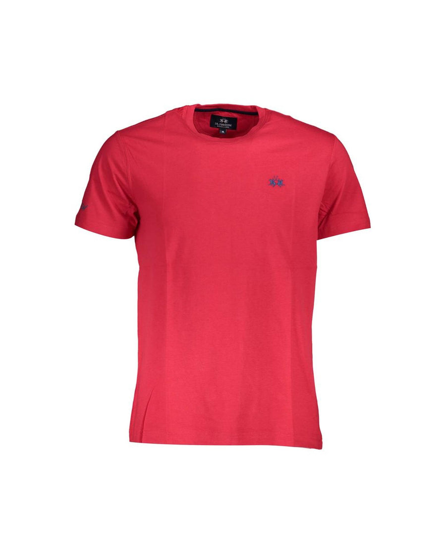 La Martina Men's Red Cotton T-Shirt - M