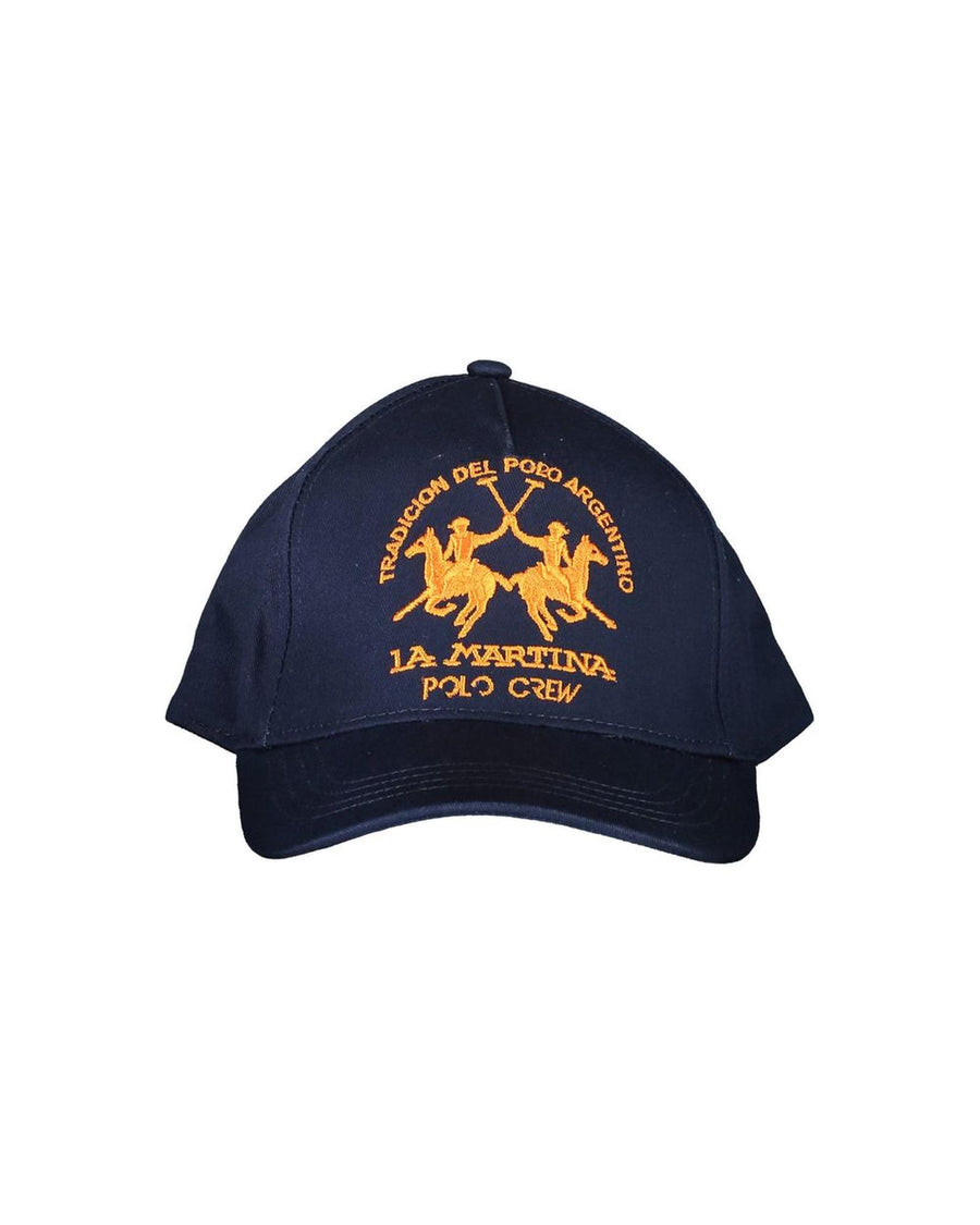 La Martina Men's Blue Cotton Hats & Cap - One Size