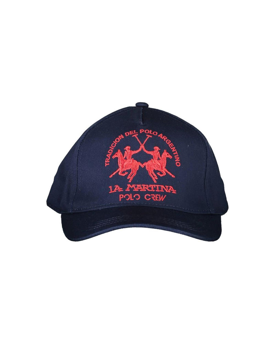 La Martina Men's Blue Cotton Hats & Cap - One Size
