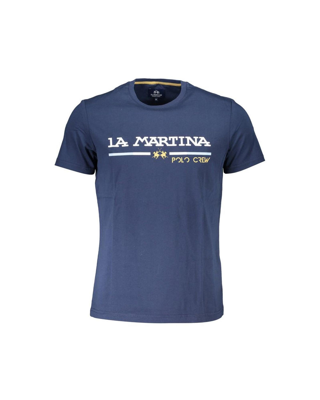 La Martina Men's Blue Cotton T-Shirt - XL