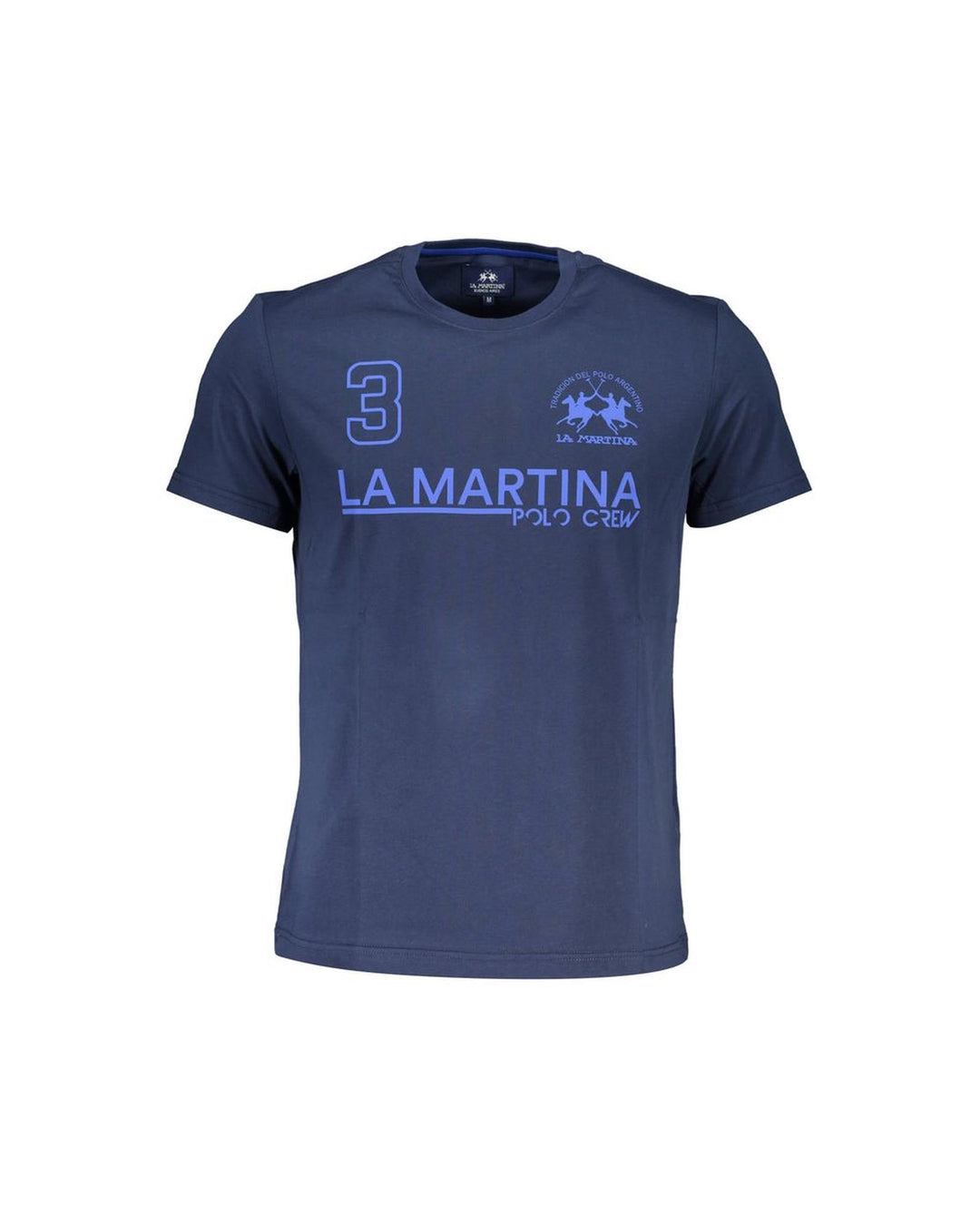 La Martina Men's Blue Cotton T-Shirt - XL