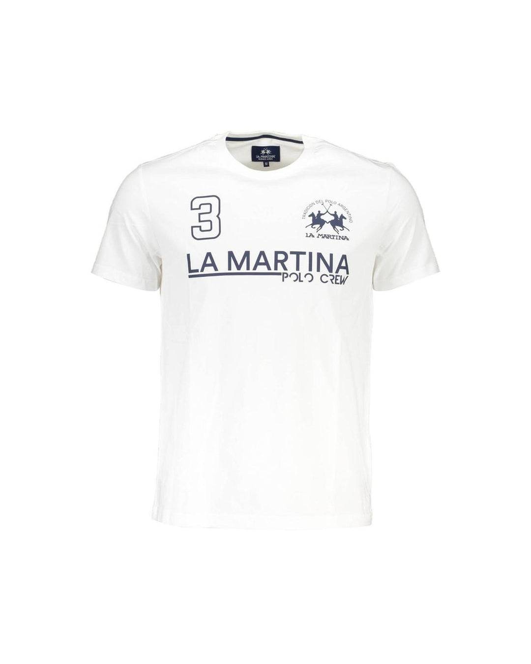 La Martina Men's White Cotton T-Shirt - XL
