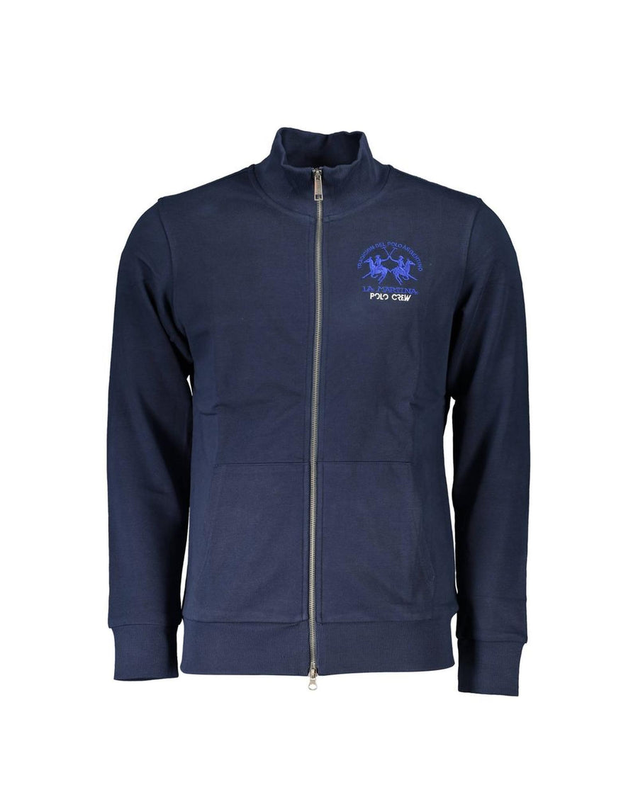 La Martina Men's Blue Cotton Sweater - M