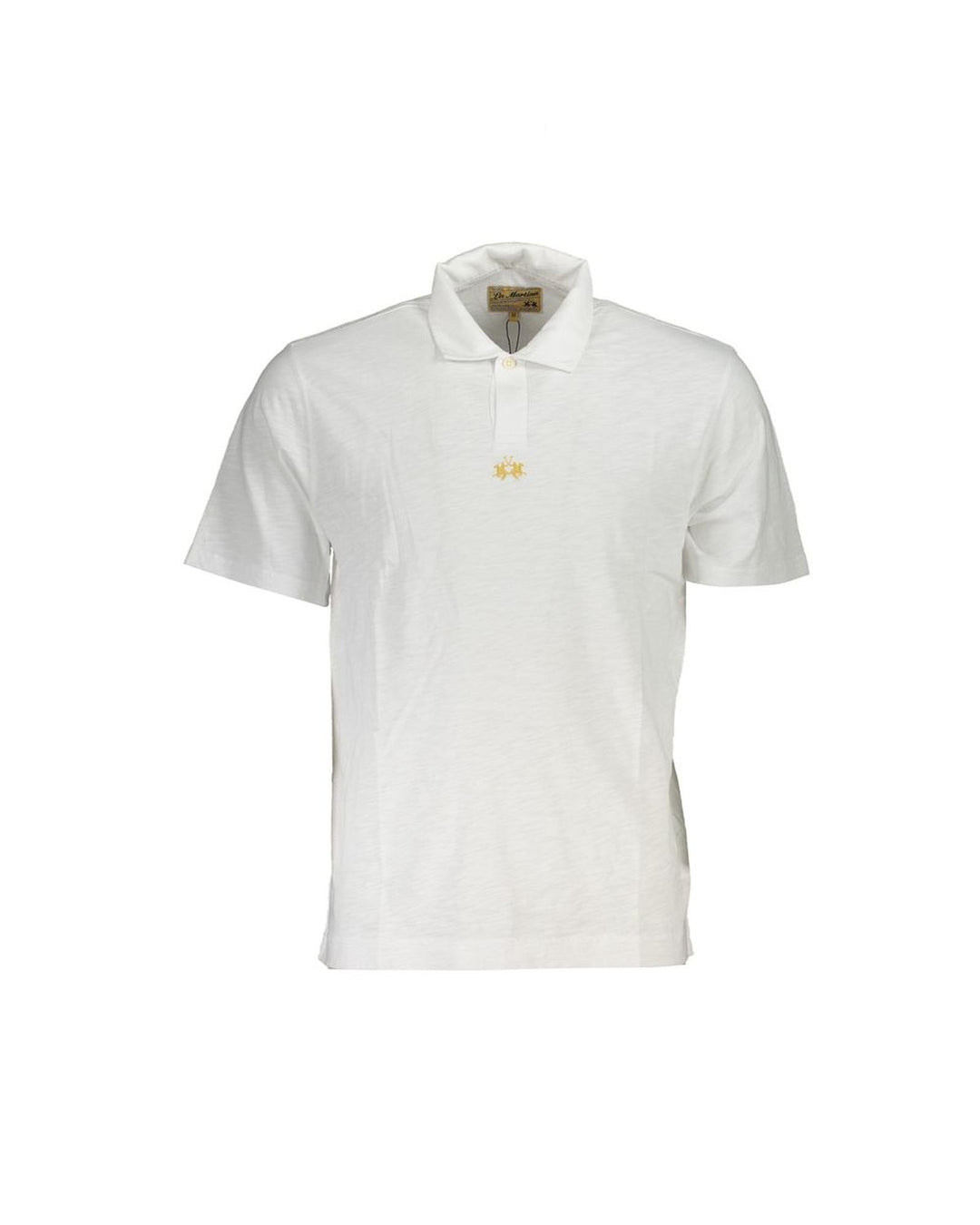 La Martina Men's White Cotton Polo Shirt - L
