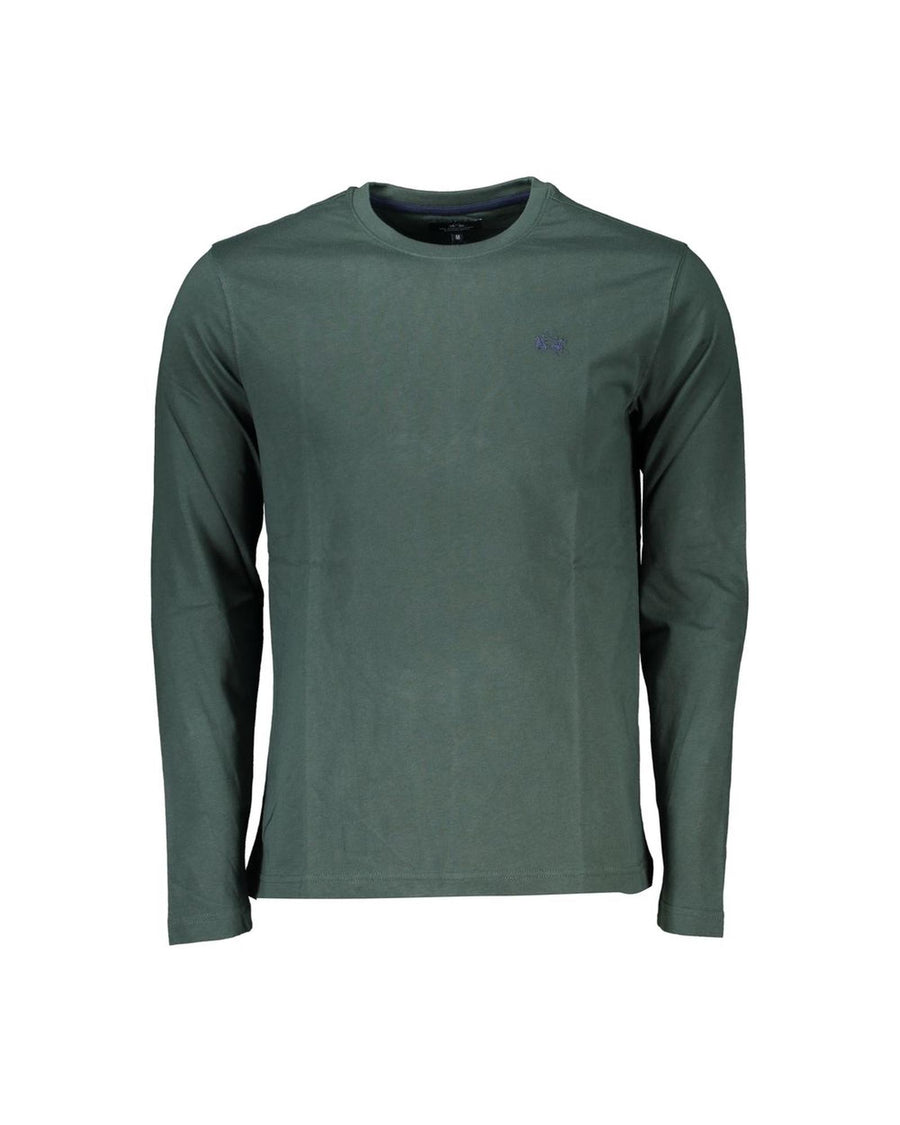 La Martina Men's Green Cotton T-Shirt - 2XL