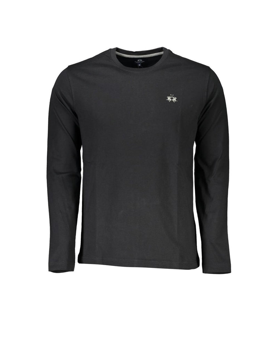 La Martina Men's Black Cotton T-Shirt - 2XL