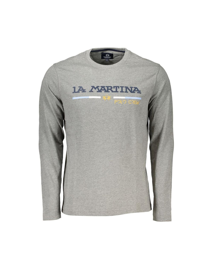 La Martina Men's Gray Cotton T-Shirt - XL