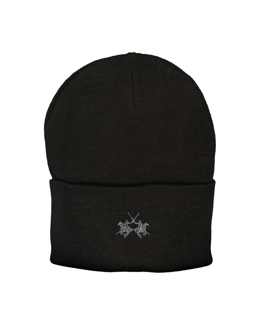 La Martina Men's Black Polyester Hats & Cap - One Size