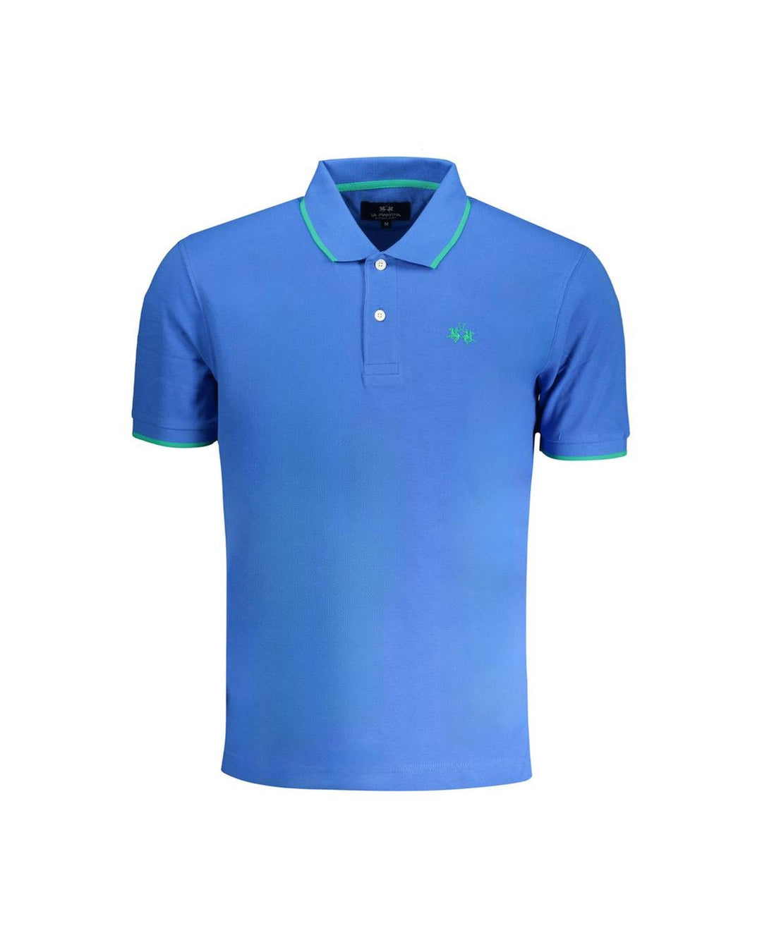 La Martina Men's Blue Cotton Polo Shirt - L