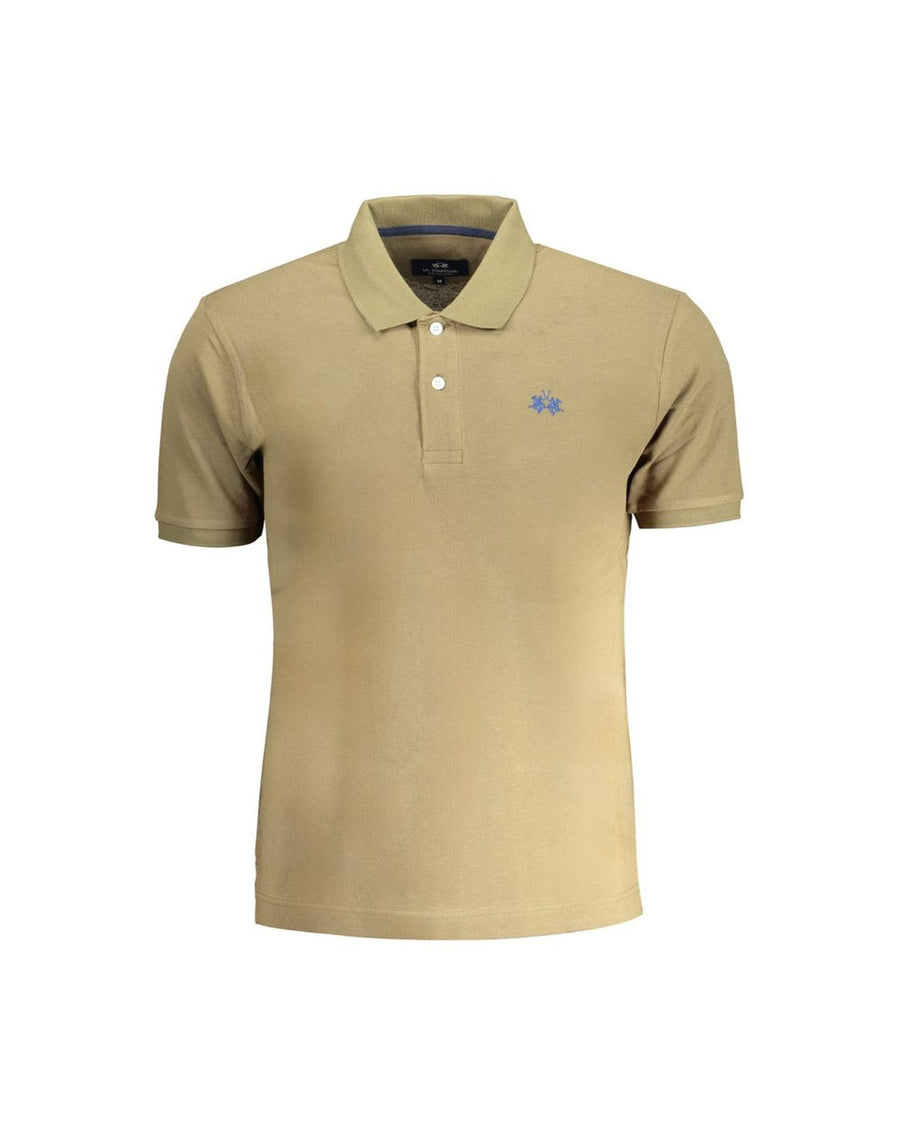 La Martina Men's Green Cotton Polo Shirt - XL