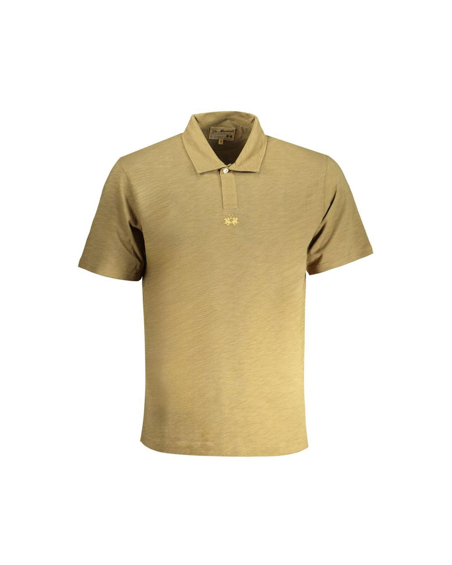 La Martina Men's Green Cotton Polo Shirt - XL