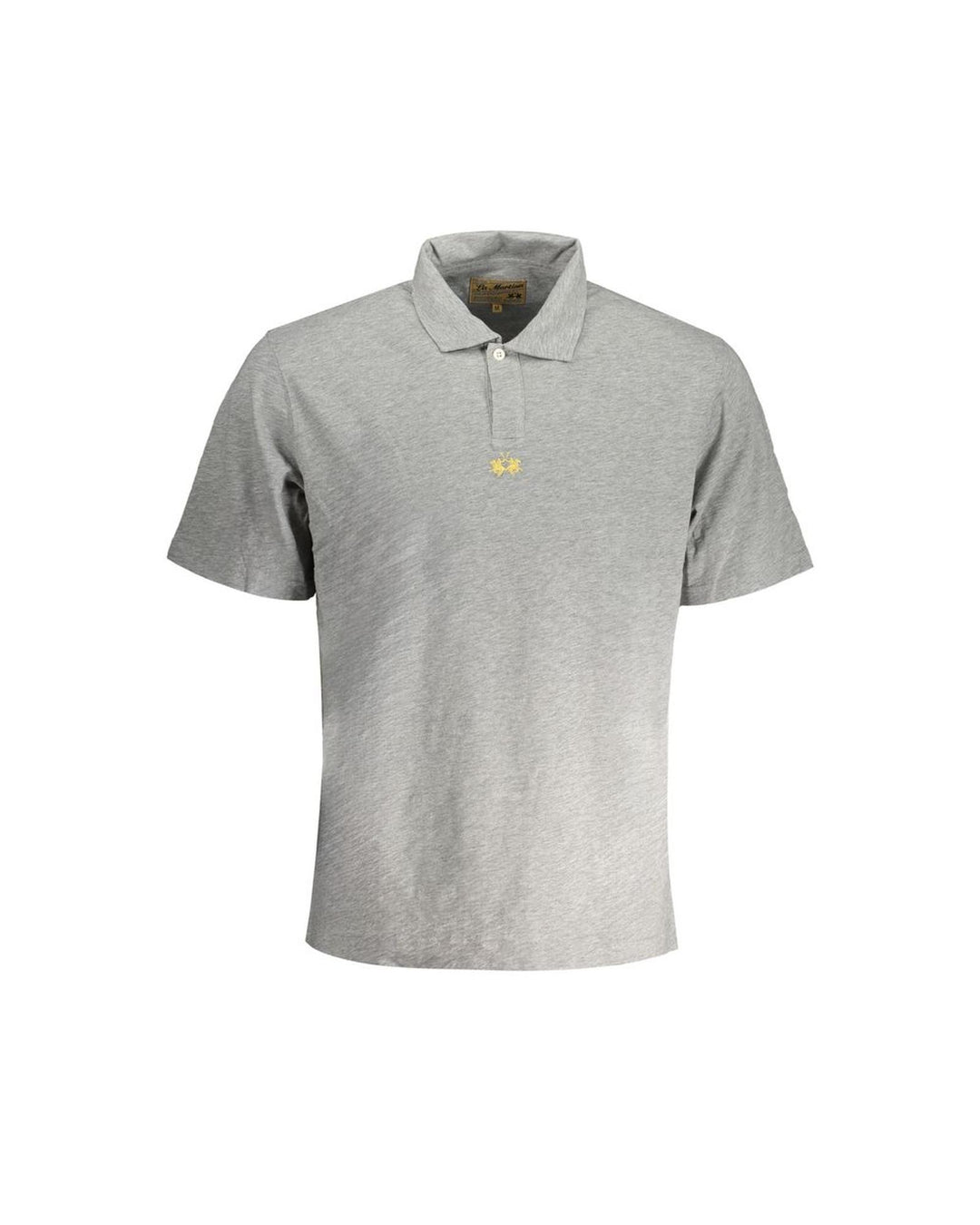 La Martina Men's Gray Cotton Polo Shirt - M
