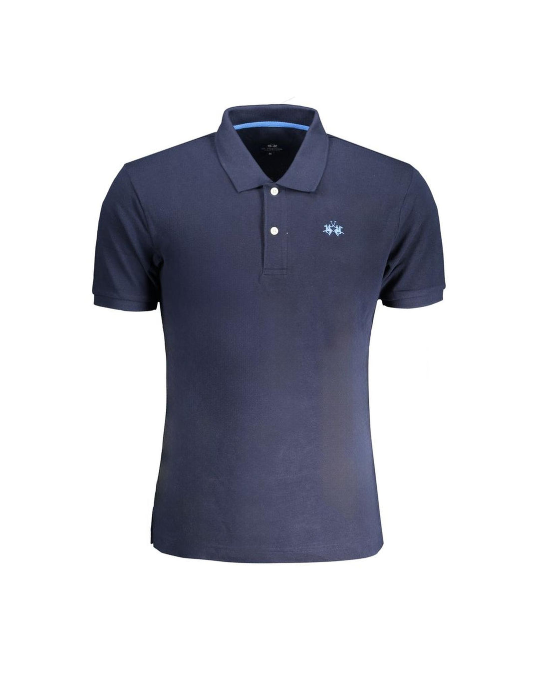La Martina Men's Blue Cotton Polo Shirt - S