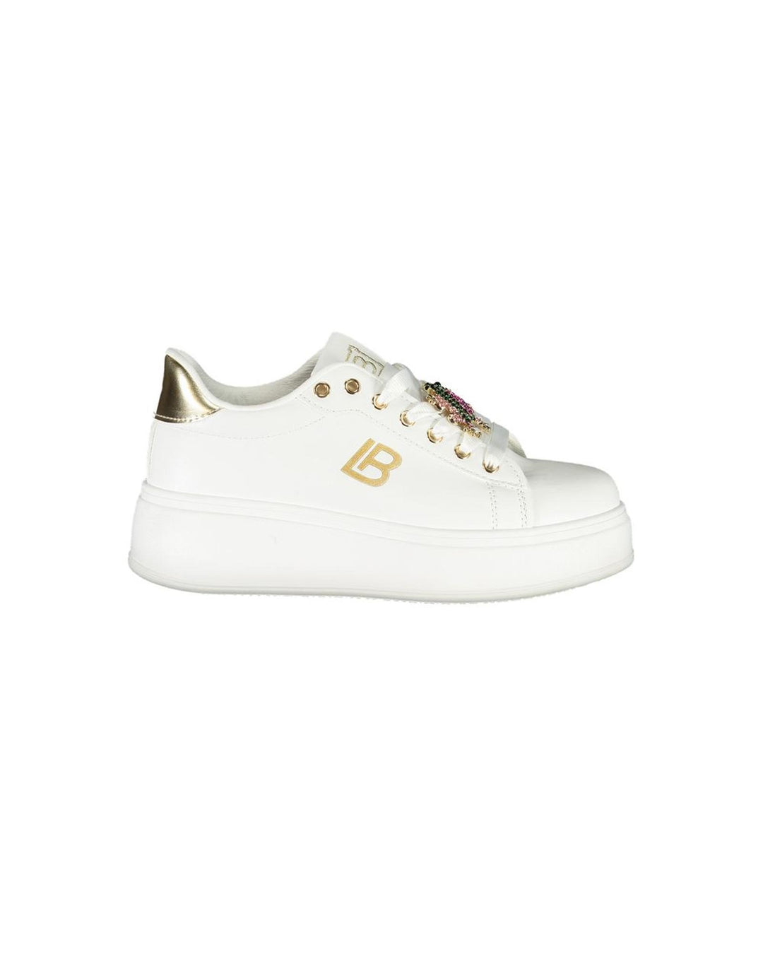 Laura Biagiotti Women's White Synthetic  Sneaker - 40 EU