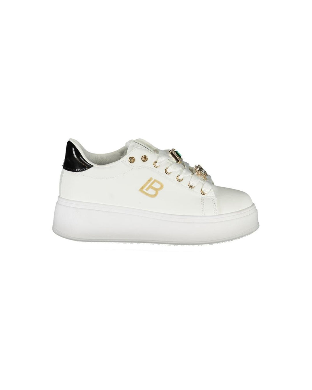 Laura Biagiotti Women's White Synthetic  Sneaker - 39 EU