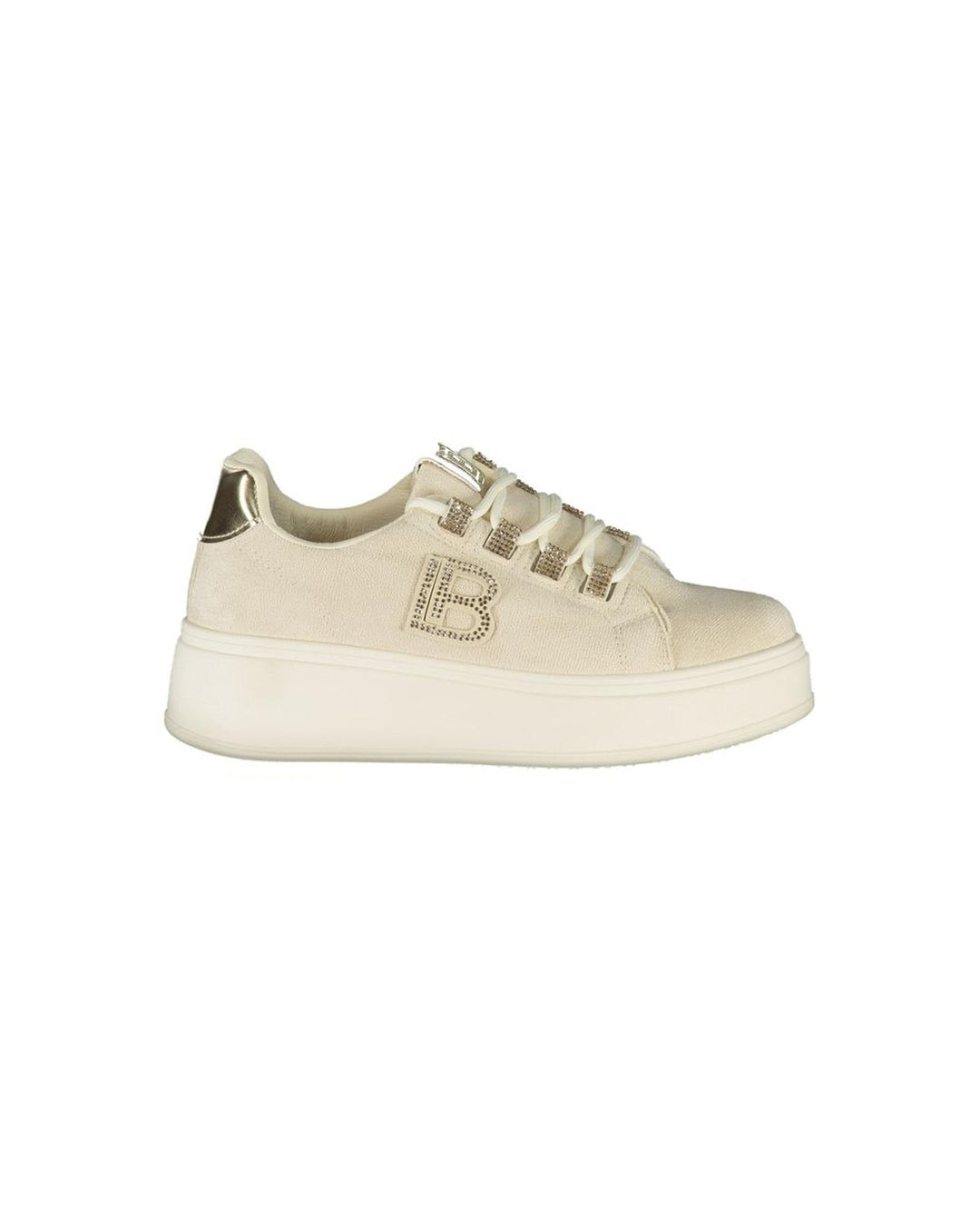 Laura Biagiotti Women's Beige Polyester  Sneaker - 39 EU