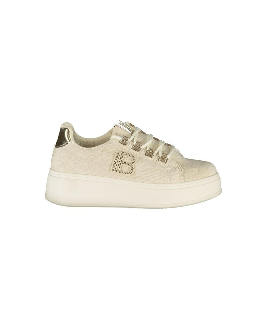 Laura Biagiotti Women's Beige Polyester  Sneaker - 39 EU