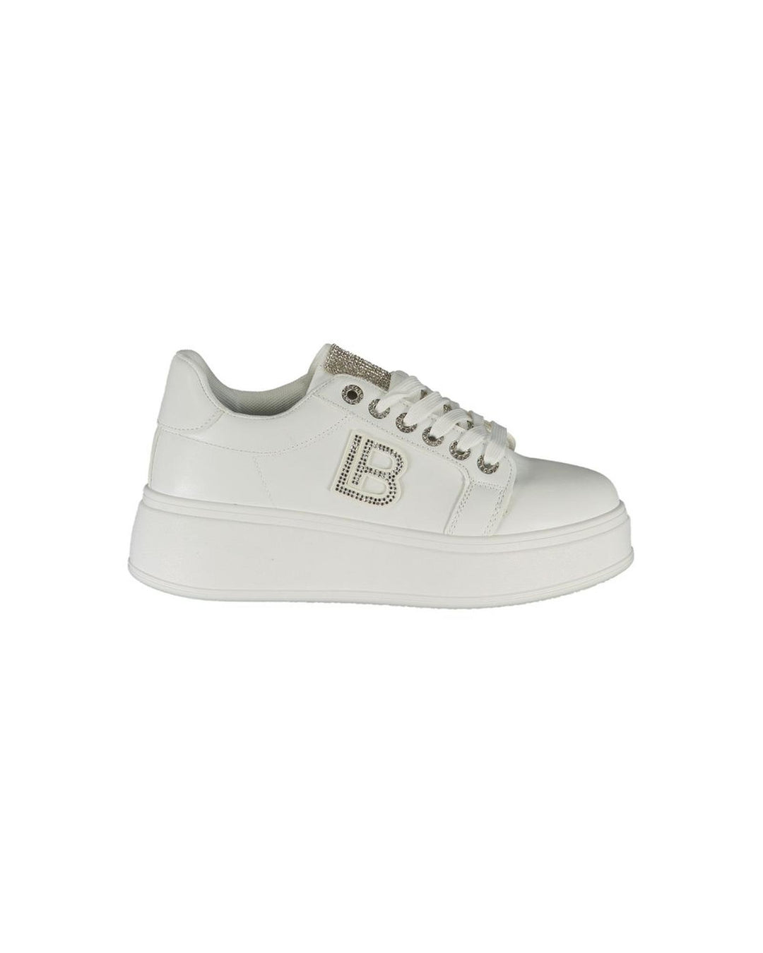 Laura Biagiotti Women's White Polyester  Sneaker - 38 EU
