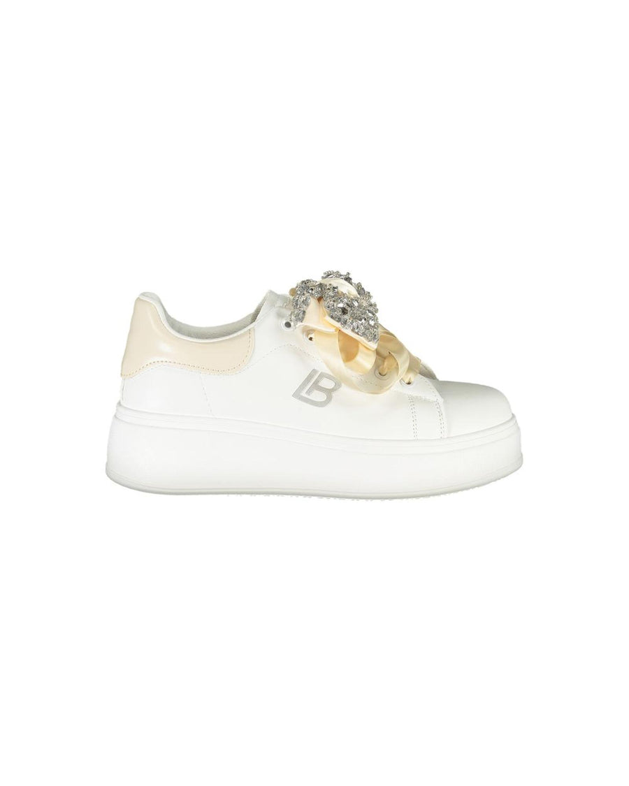 Laura Biagiotti Women's White Polyester  Sneaker - 38 EU