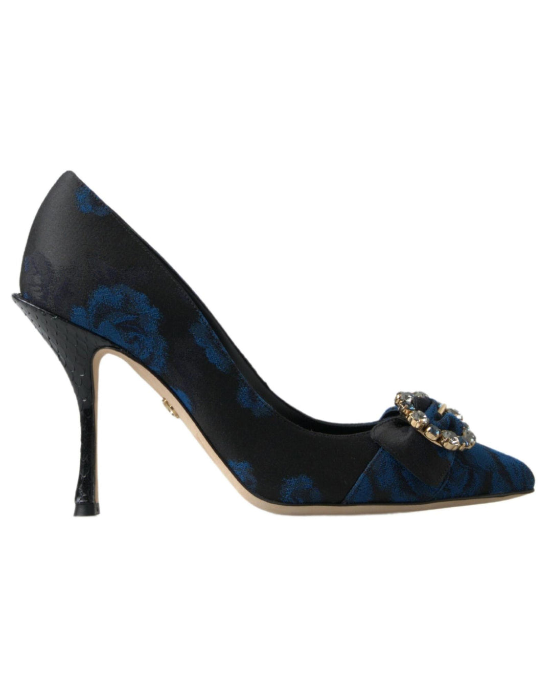 Dolce & Gabbana Women's Blue Floral Ayers Crystal Pumps Shoes - 37 EU