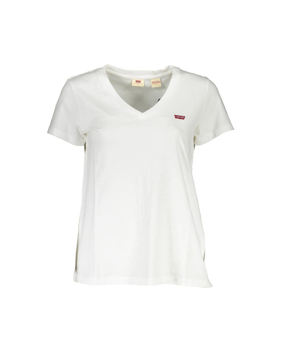 Levi's Women's Chic White V-Neck Logo Tee - XS