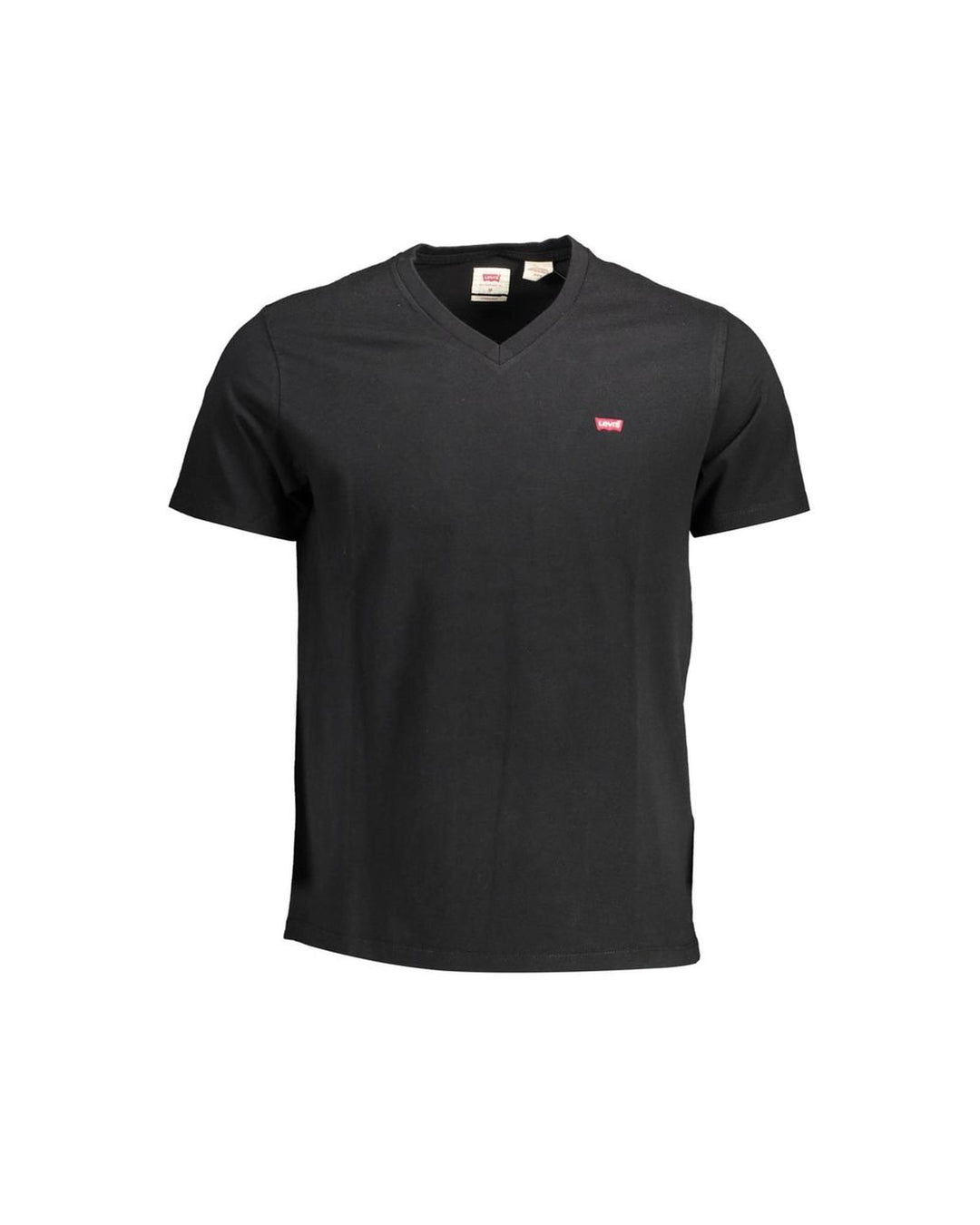 Levi's Men's Elegant V-Neck Black Cotton Tee - S